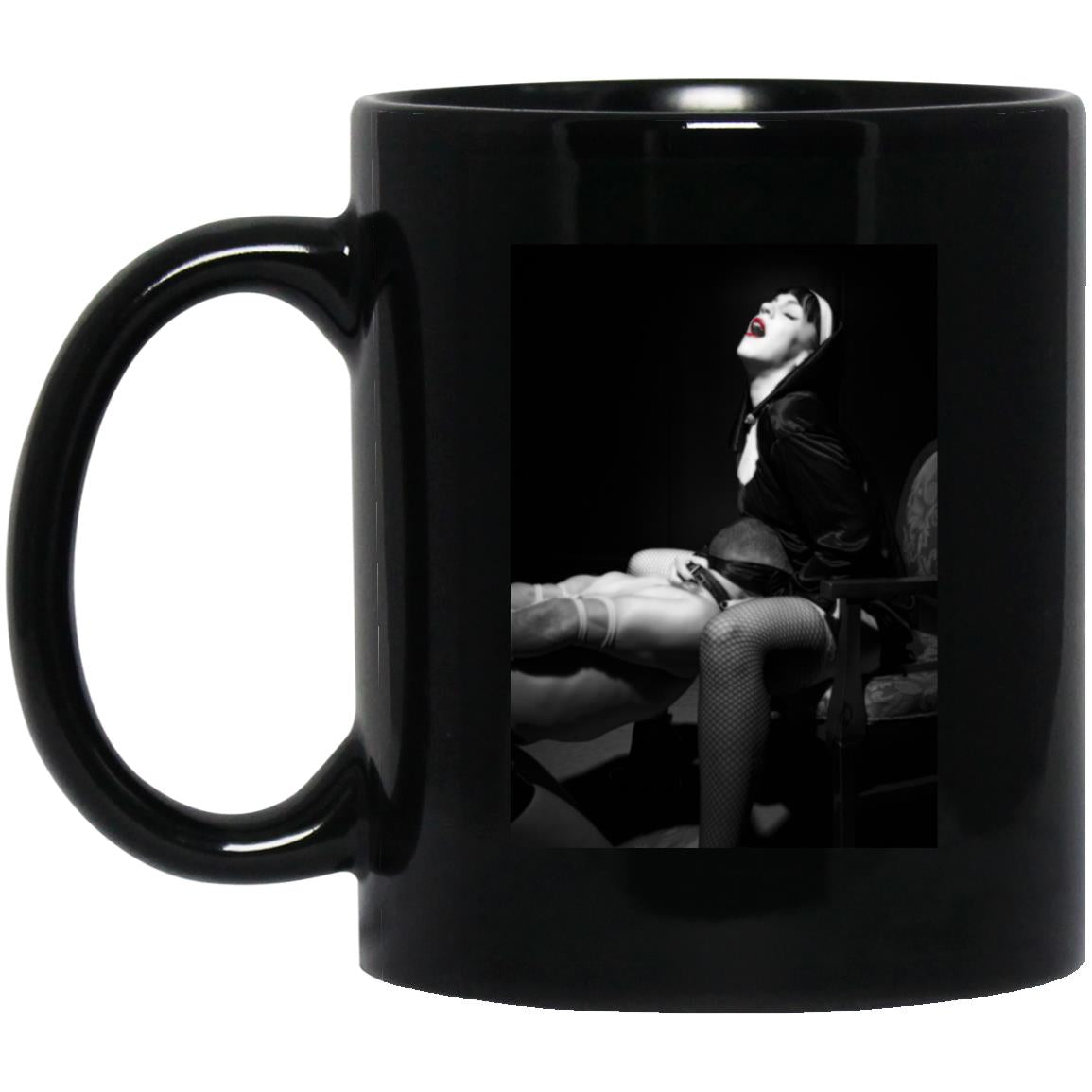 Closer To God - John 6:56 11oz Black Gloss Ceramic Mug