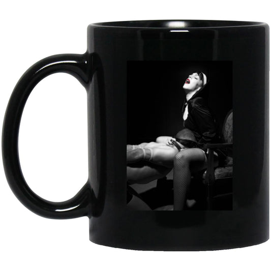 Closer To God - John 6:56 11oz Black Gloss Ceramic Mug