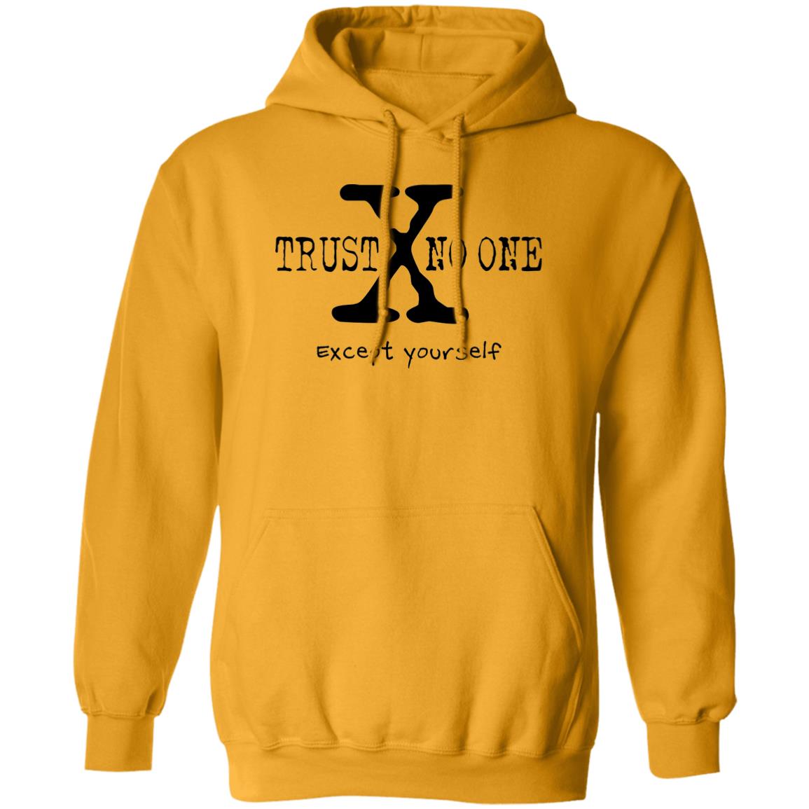Trust No One (Except Yourself) 8oz Pullover Hoodie (Black Text)