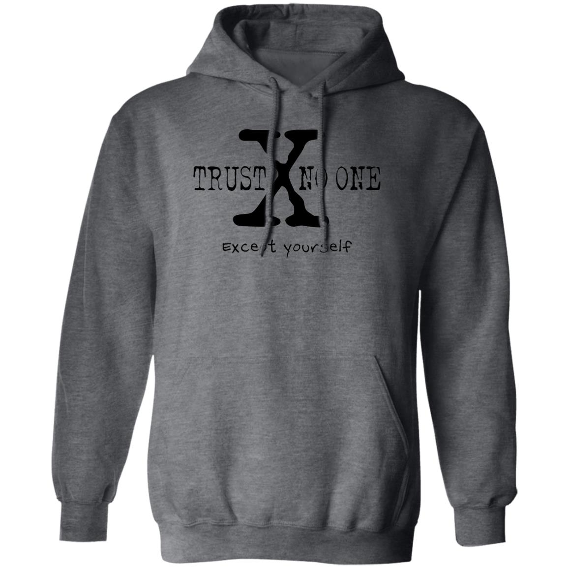 Trust No One (Except Yourself) 8oz Pullover Hoodie (Black Text)
